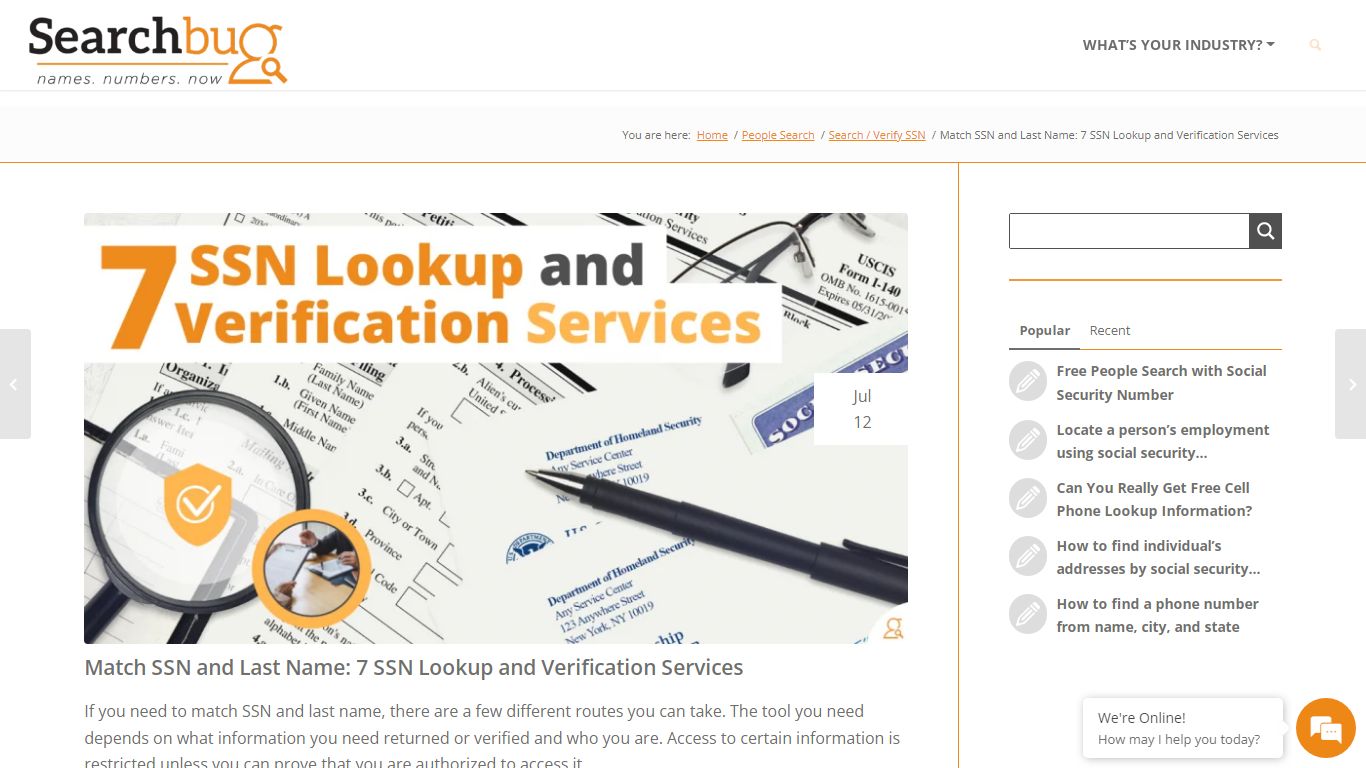 Match SSN and Last Name: 7 SSN Lookup and Verification Services